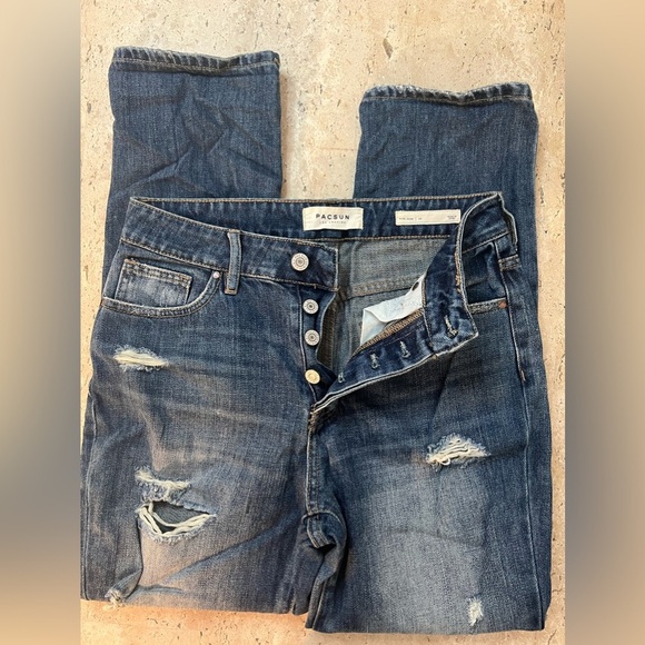 PacSun Denim - PacSun Ripped and Distressed Mom Jeans Size 0
